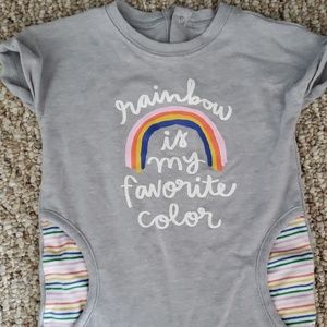 Cat & Jack rianbow romper 12 mo